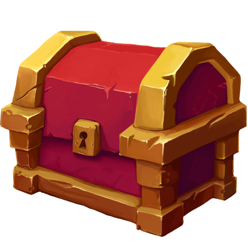Red and gold loot chest